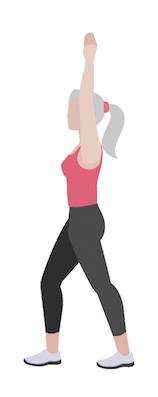 Step Back with Arm Raise